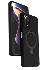 Xiaomi Redmi Note 12 Pro 4G Regal Magsafe Standlı Kapak - Siyah