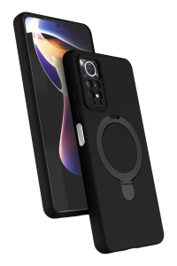 Xiaomi Redmi Note 12 Pro 4G Regal Magsafe Standlı Kapak - Siyah