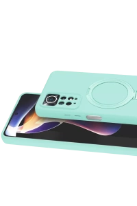 Xiaomi Redmi Note 12 Pro 4G Regal Magsafe Standlı Kapak - Su Yeşili