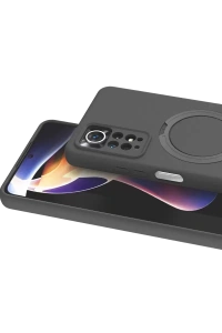 Xiaomi Redmi Note 12 Pro 4G Regal Magsafe Standlı Kapak - Titan Gri