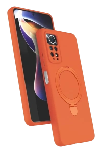 Xiaomi Redmi Note 12 Pro 4G Regal Magsafe Standlı Kapak - Turuncu