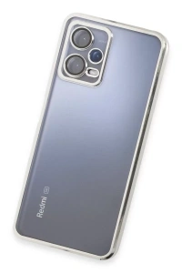 Xiaomi Redmi Note 12 Pro 5G Kılıf Lensli Silikon - Gümüş