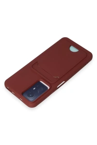 Xiaomi Redmi Note 12S Kılıf Kelvin Kartvizitli Silikon - Bordo