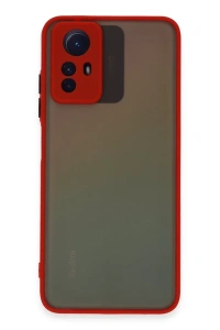 Xiaomi Redmi Note 12S Kılıf Montreal Silikon Kapak - Kırmızı