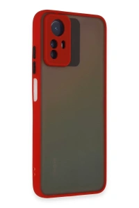 Xiaomi Redmi Note 12S Kılıf Montreal Silikon Kapak - Kırmızı