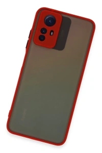 Xiaomi Redmi Note 12S Kılıf Montreal Silikon Kapak - Kırmızı