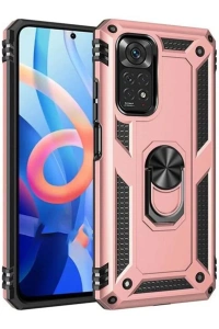 Xiaomi Redmi Note 12S Kılıf Sofya Yüzüklü Silikon Kapak - Rose