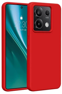 Xiaomi Redmi Note 13 4G Kılıf First Silikon - Kırmızı