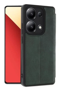 Xiaomi Redmi Note 13 4G Kılıf Flip Cover - Koyu Yeşil