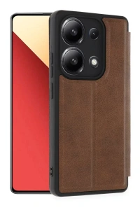 Xiaomi Redmi Note 13 4G Kılıf Flip Cover - Taba