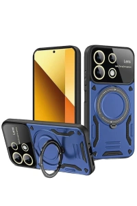 Xiaomi Redmi Note 13 4G Kılıf Joy Lens Standlı Kapak - Lacivert