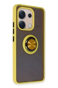 Xiaomi Redmi Note 13 4G Kılıf Montreal Yüzüklü Silikon Kapak - Sarı