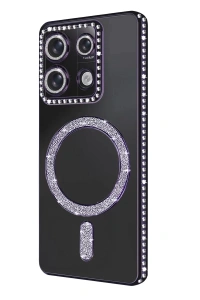 Xiaomi Redmi Note 13 Pro 4G Joke Simli Magneticsafe Kılıf - Derin Mor