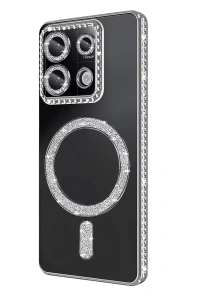 Xiaomi Redmi Note 13 Pro 4G Joke Simli Magneticsafe Kılıf - Gümüş