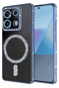 Xiaomi Redmi Note 13 Pro 4G Joke Simli Magneticsafe Kılıf - Mavi