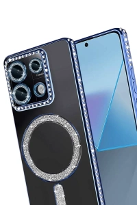 Xiaomi Redmi Note 13 Pro 4G Joke Simli Magneticsafe Kılıf - Mavi