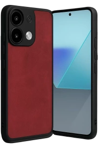 Xiaomi Redmi Note 13 Pro 4G Kılıf Aras Deri Kapak - Kırmızı