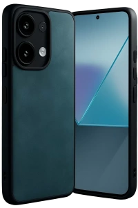 Xiaomi Redmi Note 13 Pro 4G Kılıf Aras Deri Kapak - Koyu Yeşil