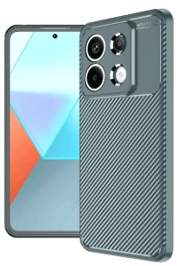 Xiaomi Redmi Note 13 Pro 4G Kılıf Auto Focus Karbon Kapak - Gri