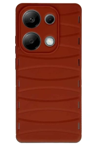 Xiaomi Redmi Note 13 Pro 4G Kılıf Bibercas Silikon Kapak - Kırmızı