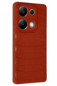 Xiaomi Redmi Note 13 Pro 4G Kılıf Bibercas Silikon Kapak - Kırmızı
