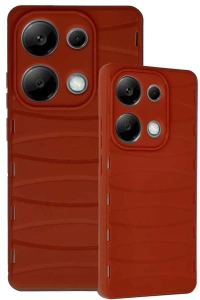 Xiaomi Redmi Note 13 Pro 4G Kılıf Bibercas Silikon Kapak - Kırmızı