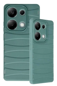 Xiaomi Redmi Note 13 Pro 4G Kılıf Bibercas Silikon Kapak - Koyu Yeşil