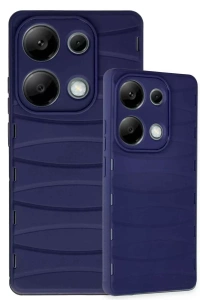 Xiaomi Redmi Note 13 Pro 4G Kılıf Bibercas Silikon Kapak - Lacivert