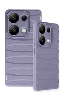 Xiaomi Redmi Note 13 Pro 4G Kılıf Bibercas Silikon Kapak - Lila