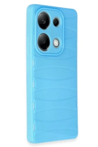 Xiaomi Redmi Note 13 Pro 4G Kılıf Bibercas Silikon Kapak - Mavi