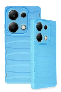 Xiaomi Redmi Note 13 Pro 4G Kılıf Bibercas Silikon Kapak - Mavi