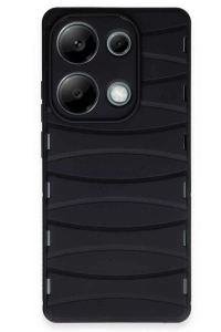 Xiaomi Redmi Note 13 Pro 4G Kılıf Bibercas Silikon Kapak - Siyah