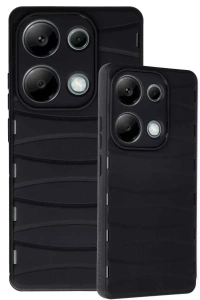 Xiaomi Redmi Note 13 Pro 4G Kılıf Bibercas Silikon Kapak - Siyah