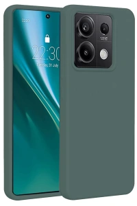 Xiaomi Redmi Note 13 Pro 4G Kılıf First Silikon - Koyu Yeşil
