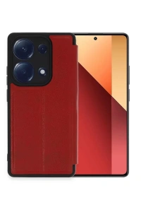 Xiaomi Redmi Note 13 Pro 4G Kılıf Flip Cover - Kırmızı