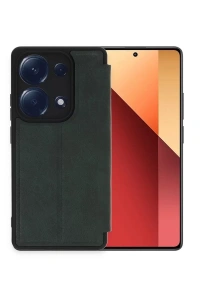 Xiaomi Redmi Note 13 Pro 4G Kılıf Flip Cover - Koyu Yeşil