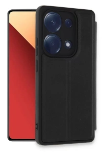 Xiaomi Redmi Note 13 Pro 4G Kılıf Flip Cover - Siyah