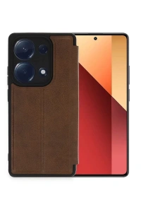 Xiaomi Redmi Note 13 Pro 4G Kılıf Flip Cover - Taba