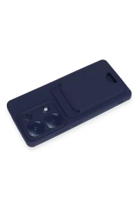 Xiaomi Redmi Note 13 Pro 4G Kılıf Kelvin Kartvizitli Silikon - Lacivert