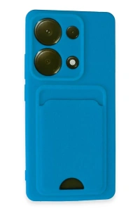 Xiaomi Redmi Note 13 Pro 4G Kılıf Kelvin Kartvizitli Silikon - Mavi