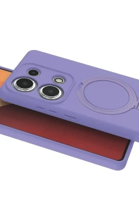 Xiaomi Redmi Note 13 Pro 4G Regal Magsafe Standlı Kapak - Lila