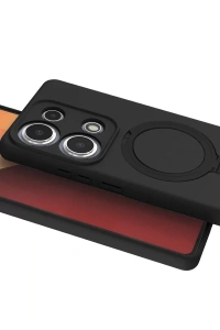 Xiaomi Redmi Note 13 Pro 4G Regal Magsafe Standlı Kapak - Siyah