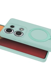 Xiaomi Redmi Note 13 Pro 4G Regal Magsafe Standlı Kapak - Su Yeşili