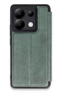 Xiaomi Redmi Note 13 Pro 5G Kılıf Flip Cover - Koyu Yeşil