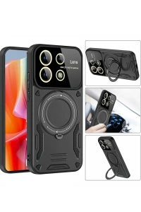 Xiaomi Redmi Note 13 Pro 5G Kılıf Joy Lens Standlı Kapak - Mor
