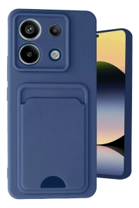 Xiaomi Redmi Note 13 Pro 5G Kılıf Kelvin Kartvizitli Silikon - Lacivert