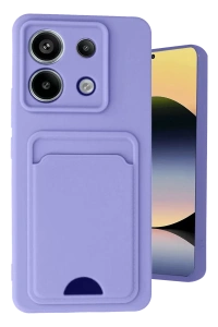 Xiaomi Redmi Note 13 Pro 5G Kılıf Kelvin Kartvizitli Silikon - Lila