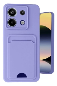 Xiaomi Redmi Note 13 Pro 5G Kılıf Kelvin Kartvizitli Silikon - Lila