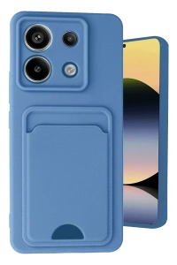 Xiaomi Redmi Note 13 Pro 5G Kılıf Kelvin Kartvizitli Silikon - Mavi