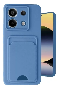 Xiaomi Redmi Note 13 Pro 5G Kılıf Kelvin Kartvizitli Silikon - Mavi